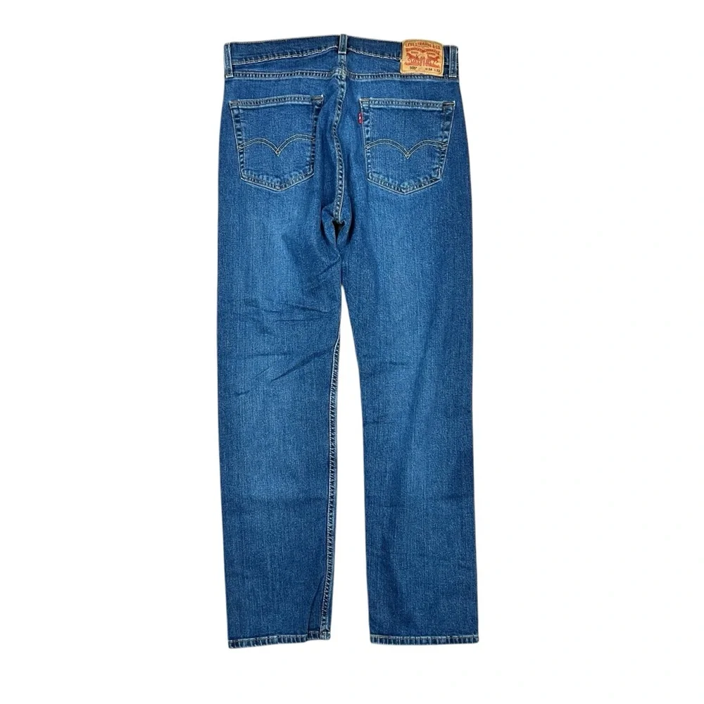 Levi's 505 Jeans Mens 34x32 Blue Medium Wash Straight Leg Zip Fly‎ Cotton Denim